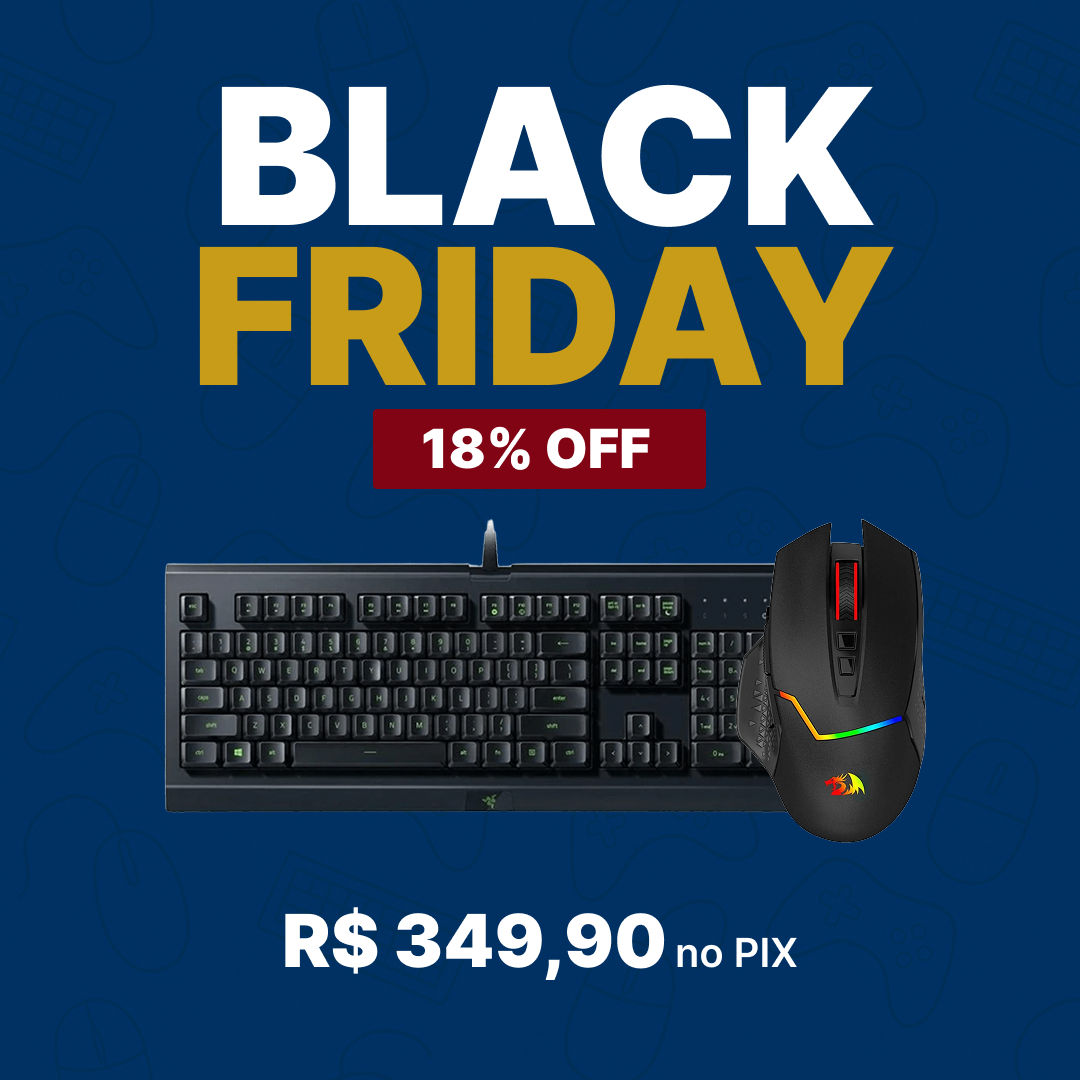 Kit Mouse Gamer Redragon Mirage + Teclado Gamer Razer por 349,90